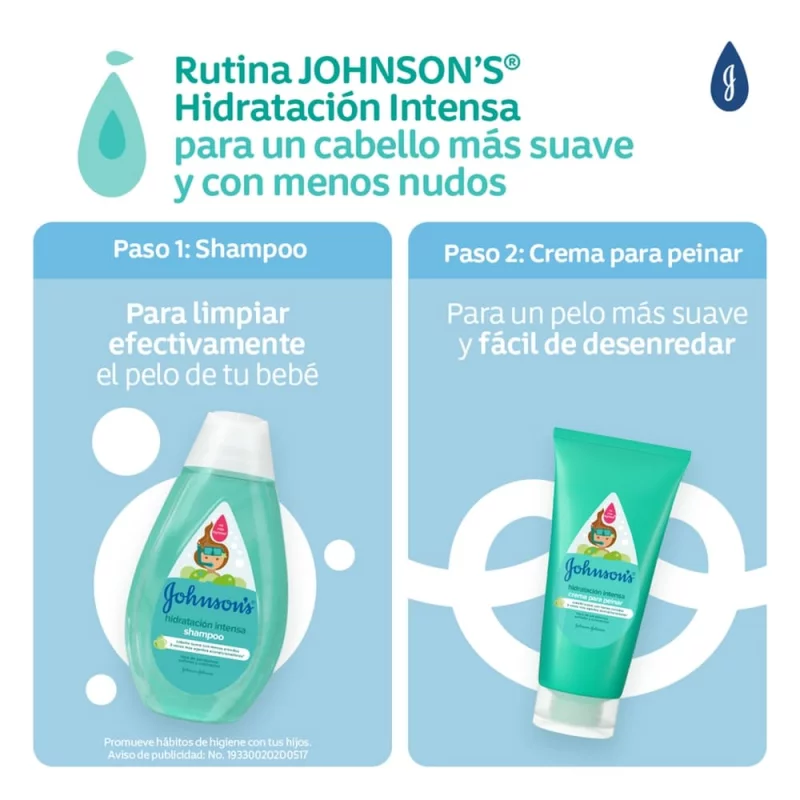 Crema Para Peinar Johnson 200 ml Hidratación Intensa