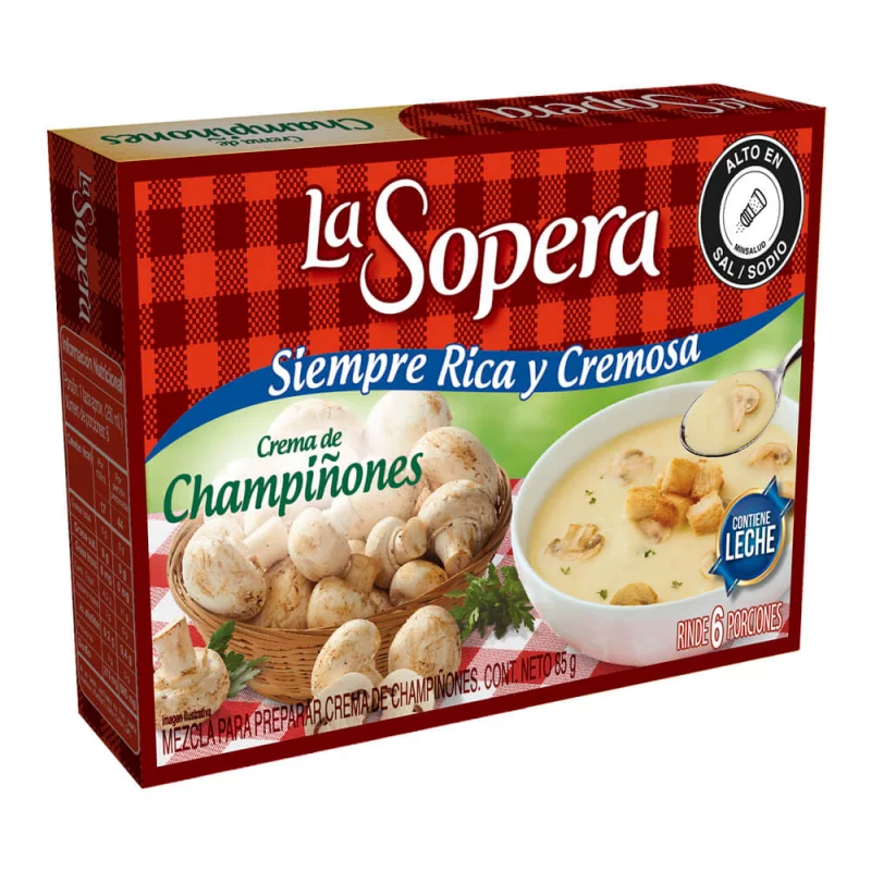 Crema Sopera Champiñones 6 Porciones 90 g