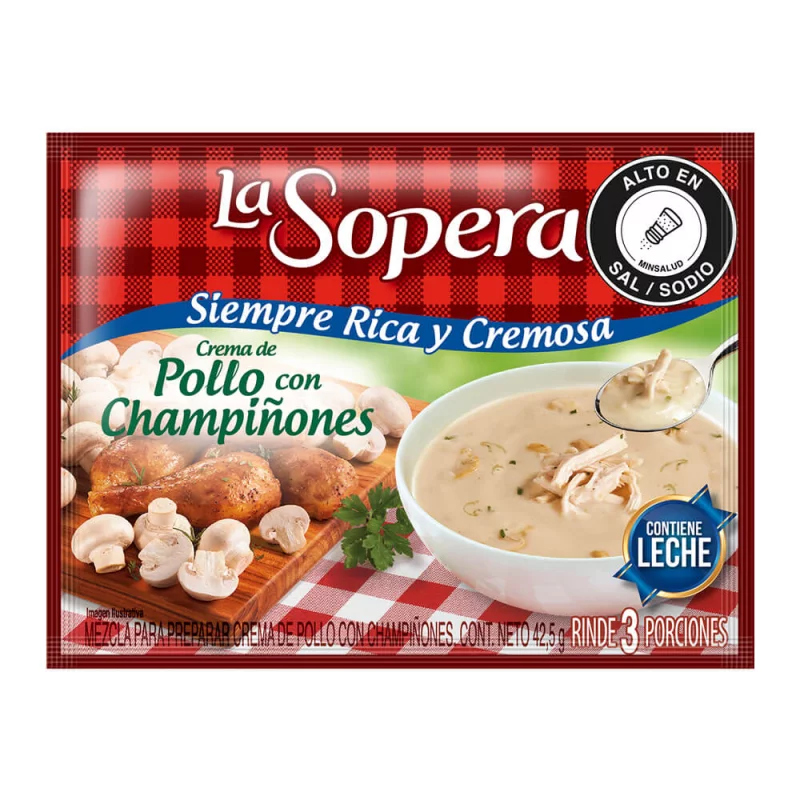 Crema Sopera Pollo Champiñones 3 Porciones 39 g