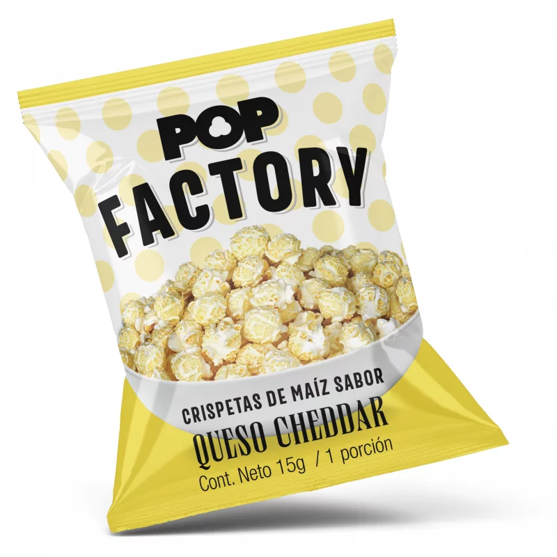 Crispetas Pop Factory Gourmet Queso Cheddar x 15 g