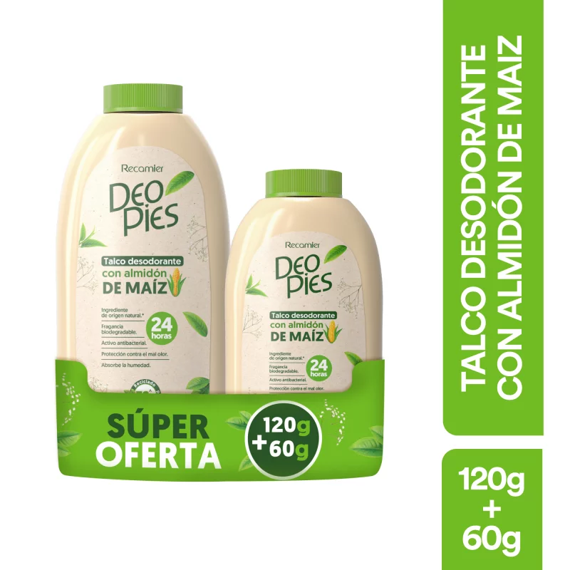 Deo Pies Talcos Super Oferta  Almidon De Maiz x 120 g Gratis 60g