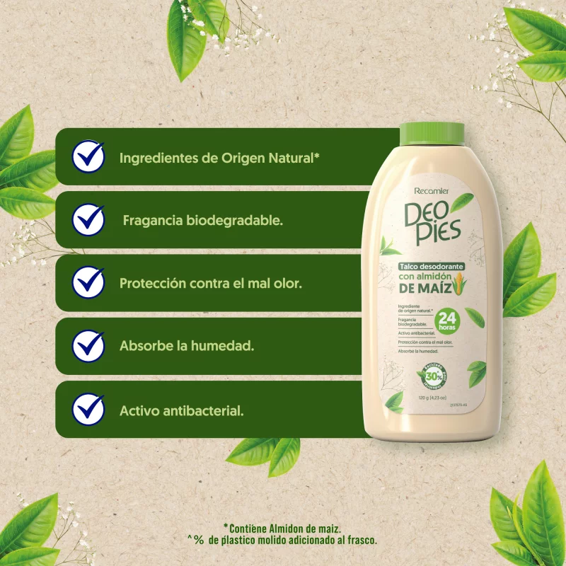 Deo Pies Talcos Super Oferta  Almidon De Maiz x 120 g Gratis 60g