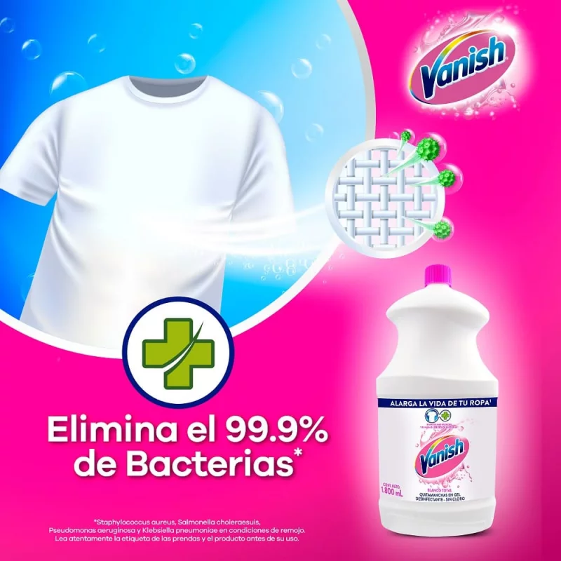 Desmanchador Vanish Líquido Blanco 900 ml