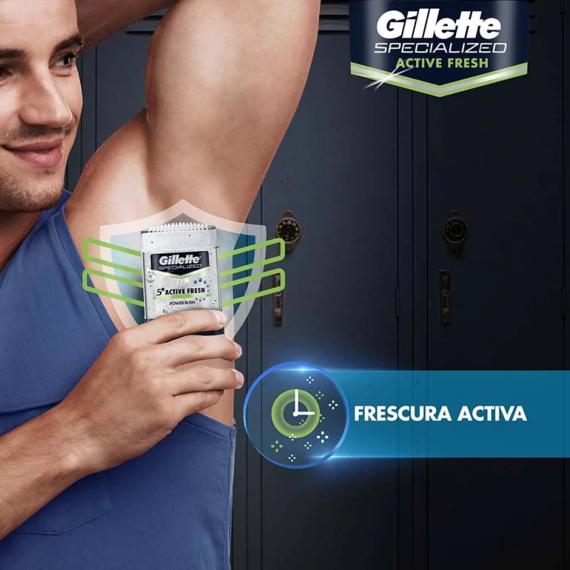 Desodorante Gillette Gel 82 g, Power Rush 