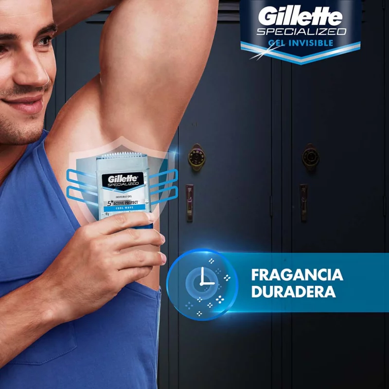 Desodorante Gillette Gel X 2 und  Cool Wave Pague 164 g