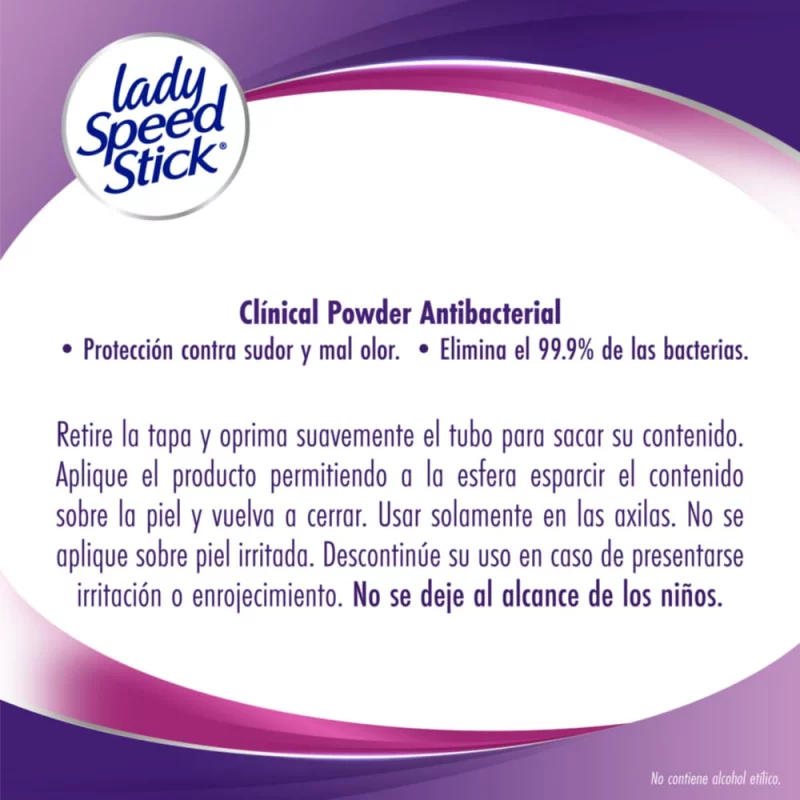 Desodorante Lady Speed Stick Clinical Powder Tubo 100g