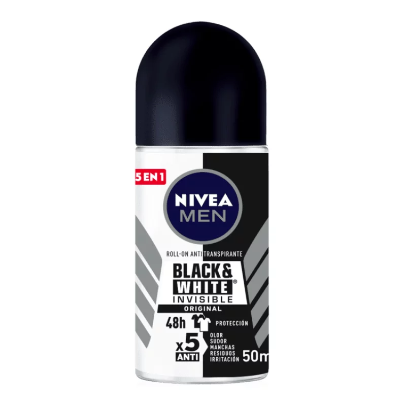 Desodorante Nivea Roll-On Men Black-Whit 50 ml