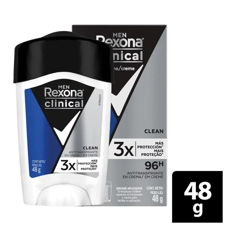 Desodorante Rexona Clinical Barra Men Clean 48g