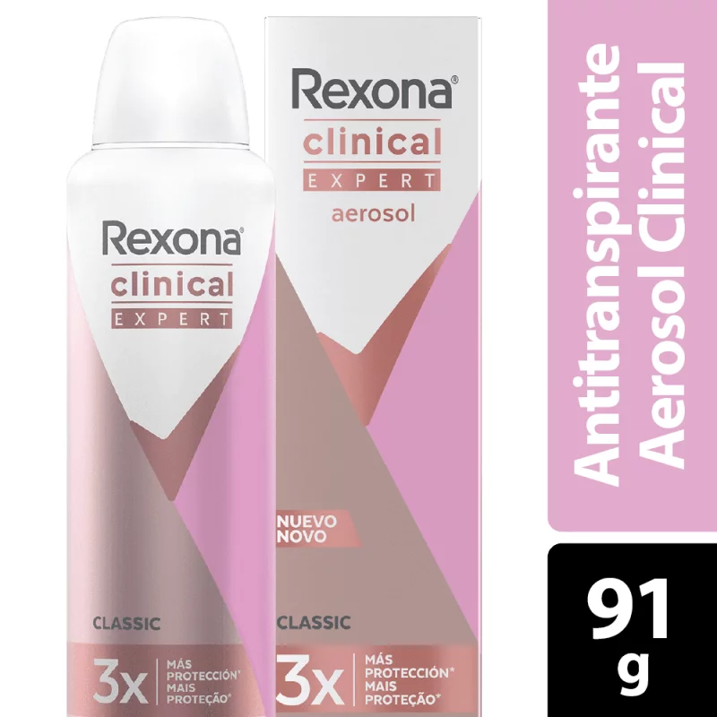 Desodorante Rexona Clinical Classic Aerosol 91 g