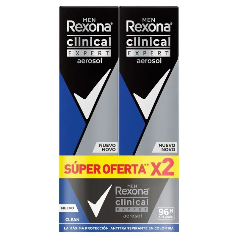Desodorante Rexona Clinical Expert 2 x 91 g Men Clean
