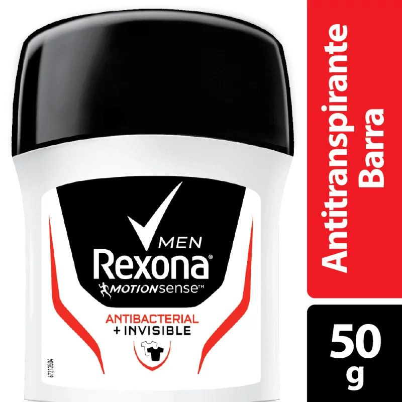 Desodorante Rexona Men Stick Invisible Antibacterial 50 g