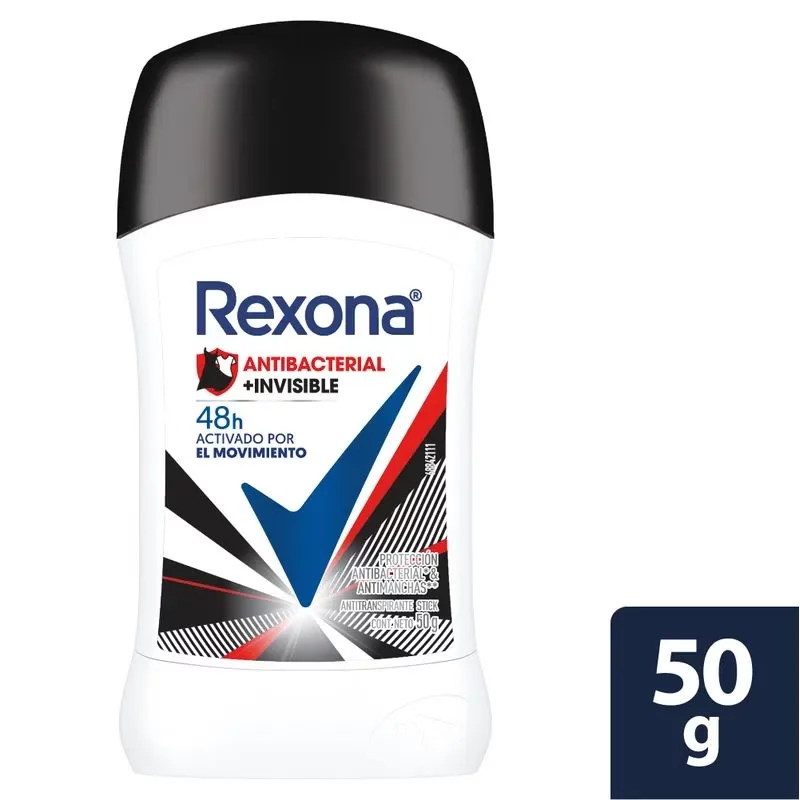 Desodorante Rexona Women Invisible Antibacterial Stick 50g