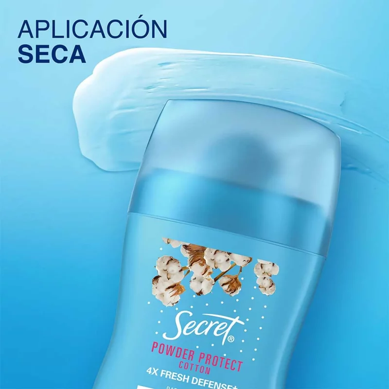 Desodorante Secret Barra Algodon 2 x 45 g Precio Especial x 90 g
