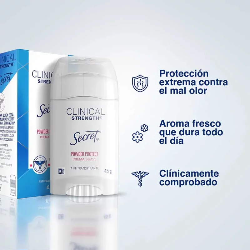 Desodorante Secret Crema Algodon x 45 g