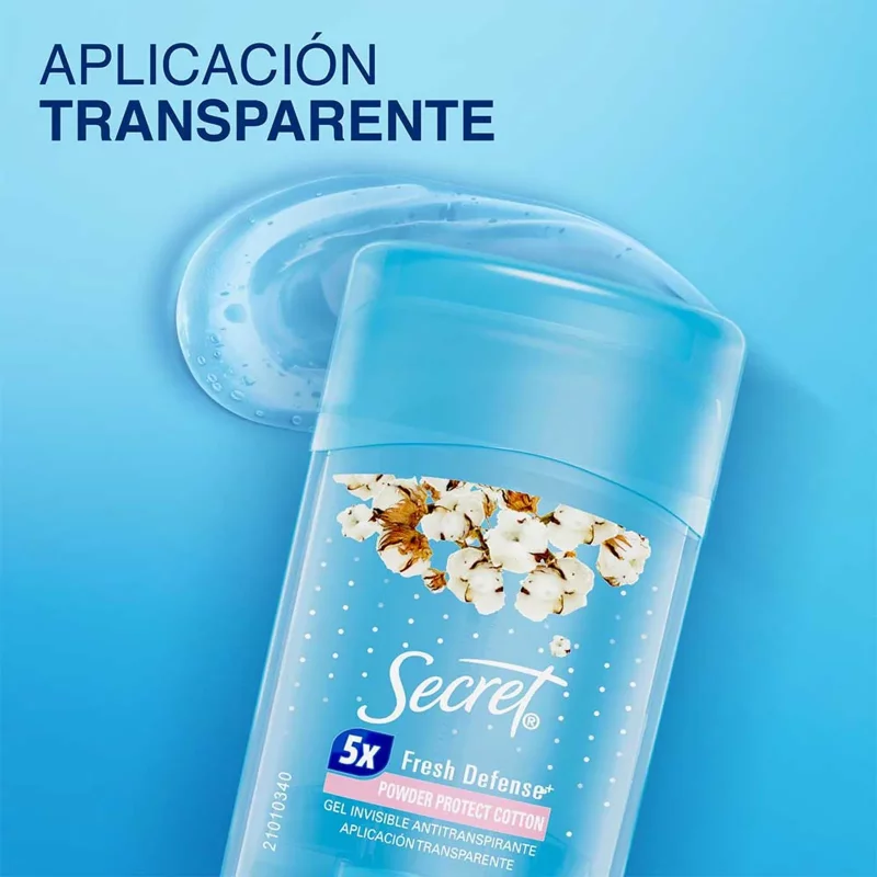 Desodorante Secret Gel Algodon 2 x 45 g Precio Especial x 90 g