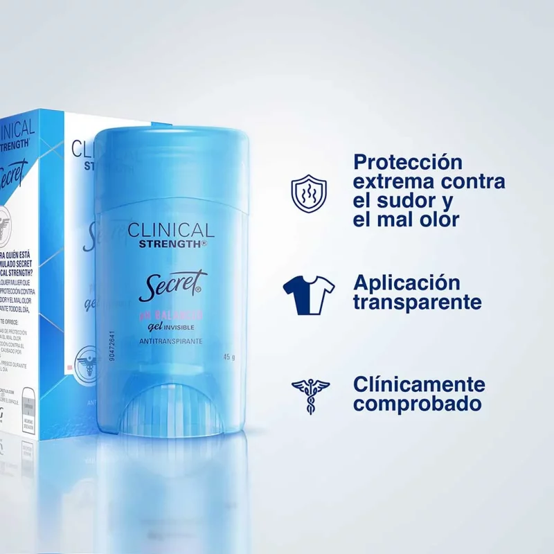 Desodorante Secret Gel Clinical Ph Balanceado x 45 g