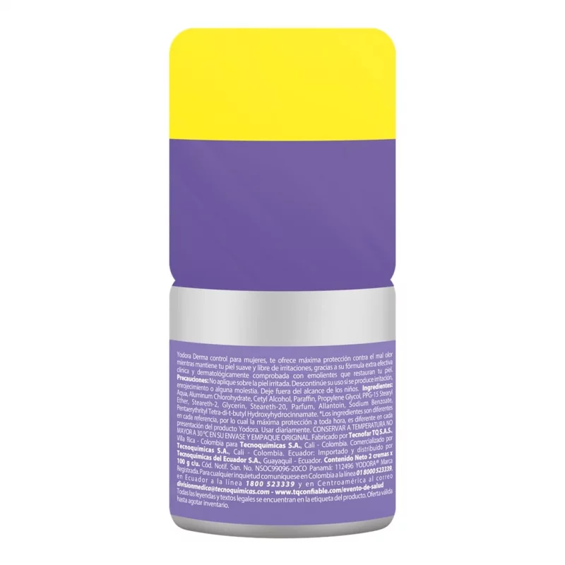 Desodorante Yodora Crema $ Especial Derma Control 2 x 100 G