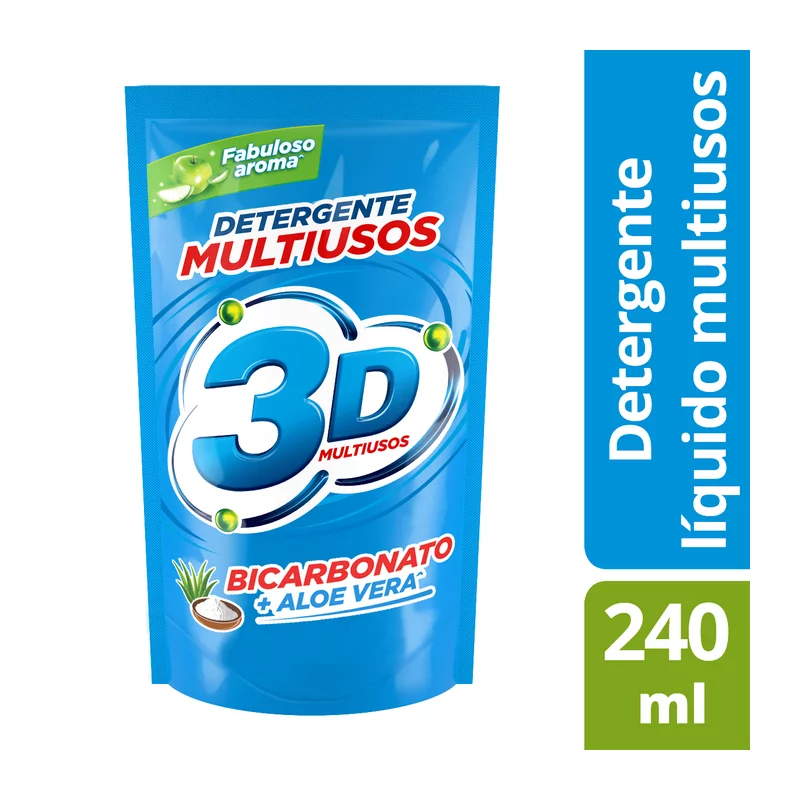 Det. 3D Multiusos Liquido x 240 ml