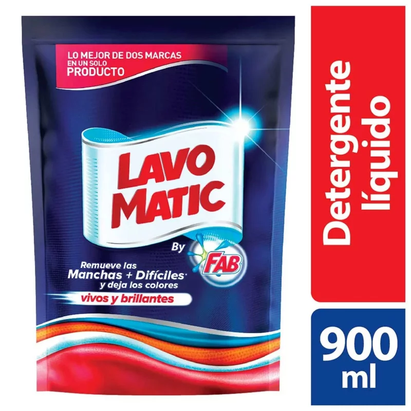Detergente Lavomatic Líquido x 900 ml Doy Pack