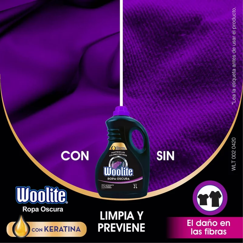 Detergente Líquido Woolite Ropa Oscura 1800 ml