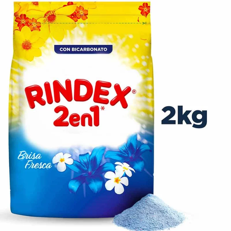 Detergente Rindex 2000 g  2 En 1 Brisa Fresca