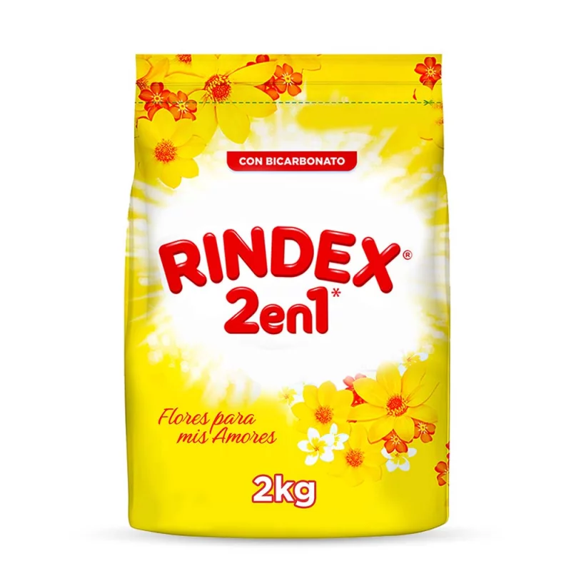 Detergente Rindex 2000 g  2 En 1 Flores
