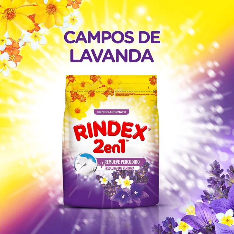 Detergente Rindex 2000 g 2 En 1 Campos Lavanda