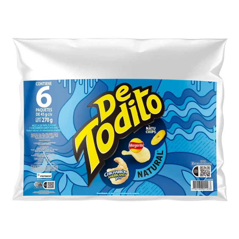 Detodito Margarita Natural 6 und x 45 g Bolsa