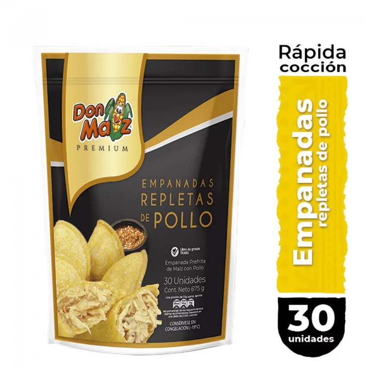 Empanadas Don Maíz Caseras De Pollo X30 und 675 g