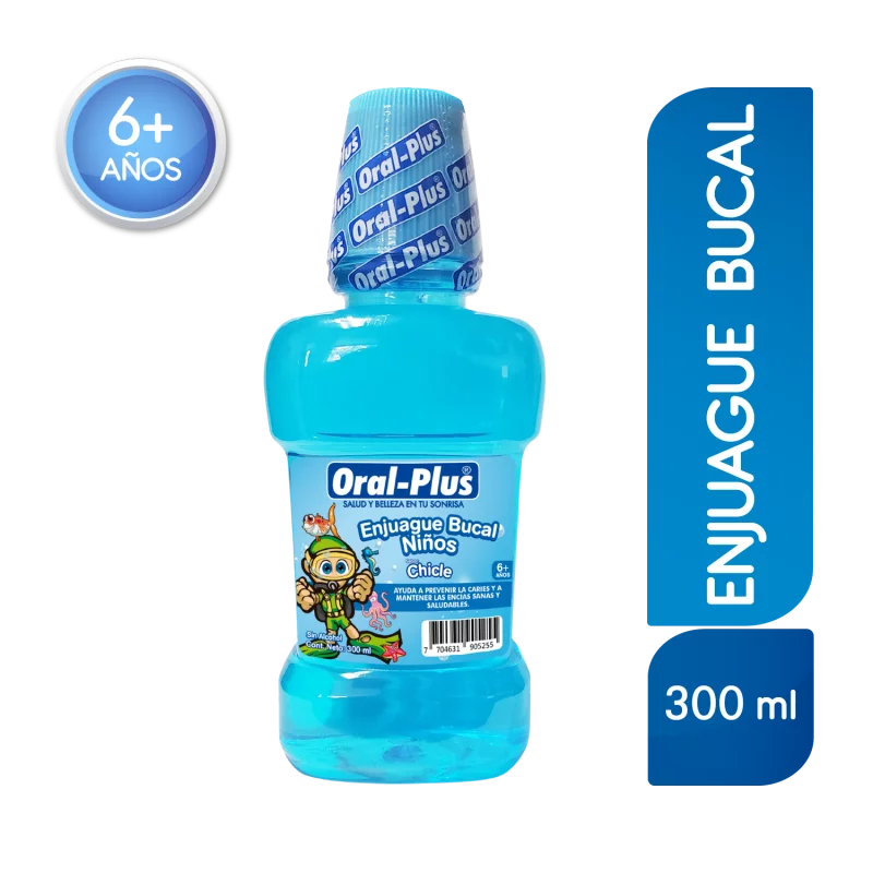 Enjuague Oral Plus 300 ml Chicle Niño
