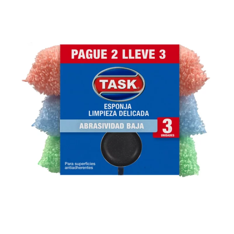 Esponja Task Limpieza Delicada Pague 2 Lleve 3