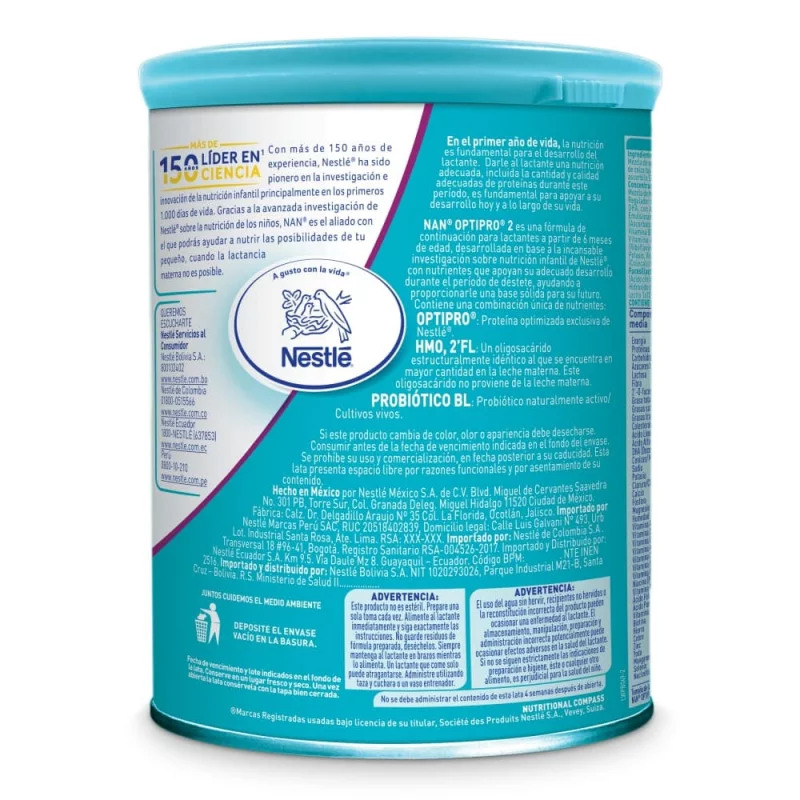 Fórmula infantil Nan Pro 2 x 900 g