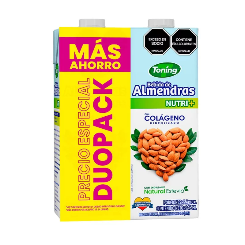 Forza Almendras Toning Sin Azúcar 2X946 ml Precio Especial Uht