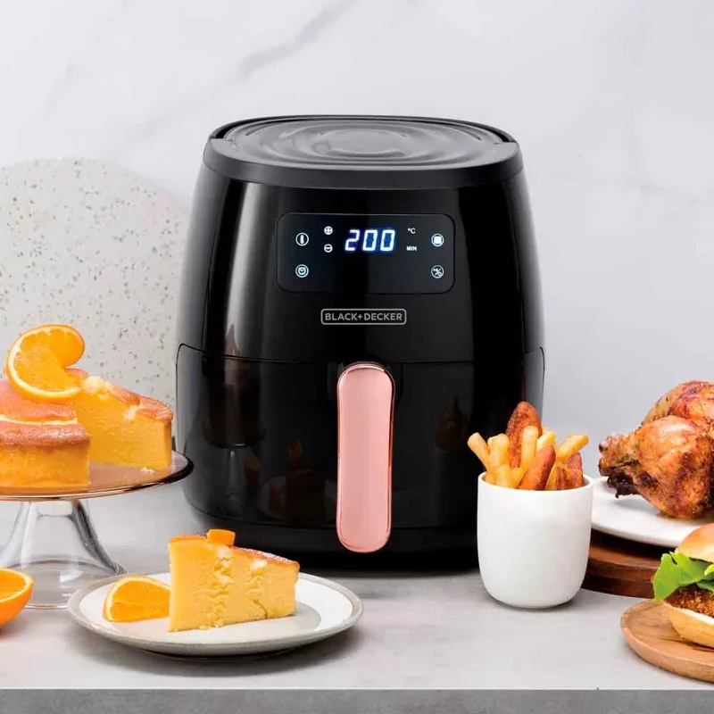 Freidora De Aire Black&Decker Negra Digital 5.7 Litros HFD5055B
