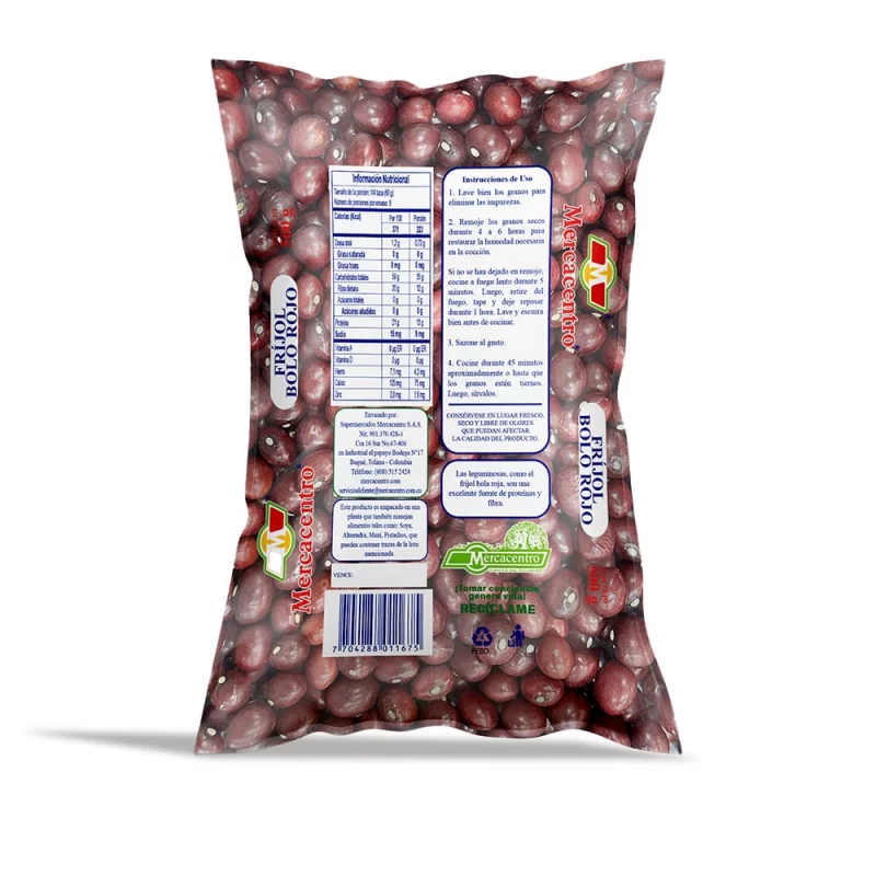 Frijol Bolo Rojo Mercacentro 500 g