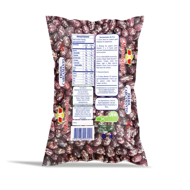 Frijol Cargamanto Mercacentro 500 g