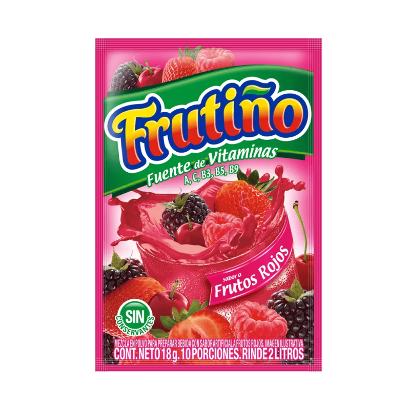 Frutiño Frutos Rojos 2 Litros 18 g