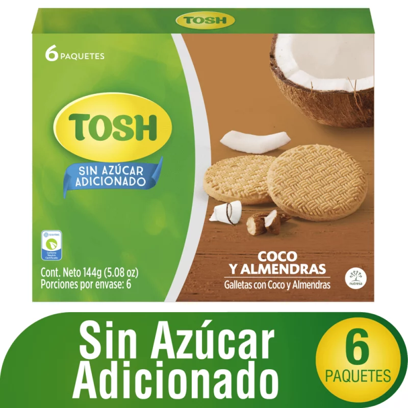 Galleta Coco Y Almendra 6 und Tosh x 144 g