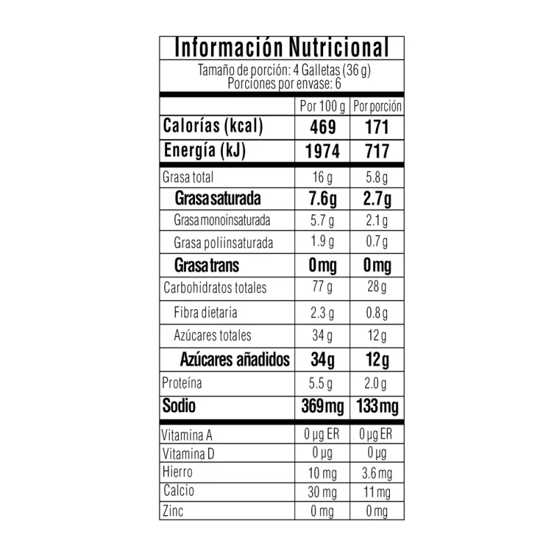 Galleta Festival Recreo Chocolate 6 und x 216 g