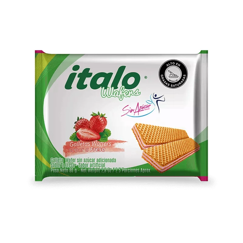 Galleta Wafer Italo Sin Azúcar Fresa 80 g