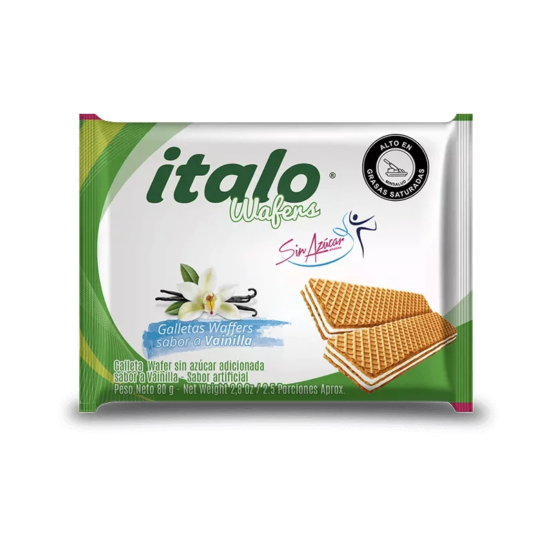 Galleta Wafer Italo Sin Azúcar Vainilla 80 g