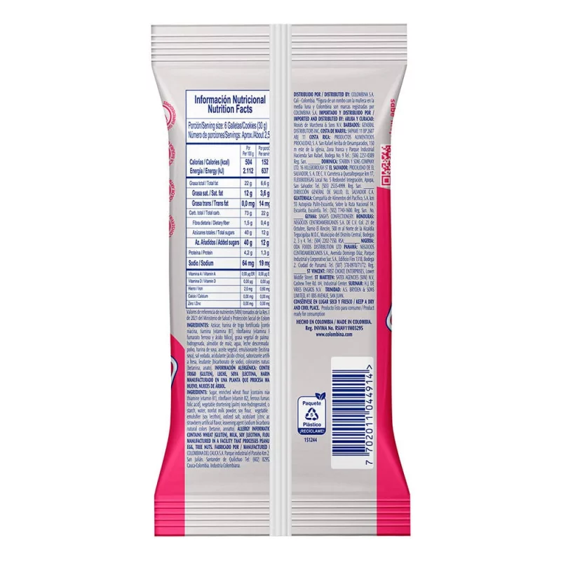 Galletas Bridge Mini Taco Fresa 71 g
