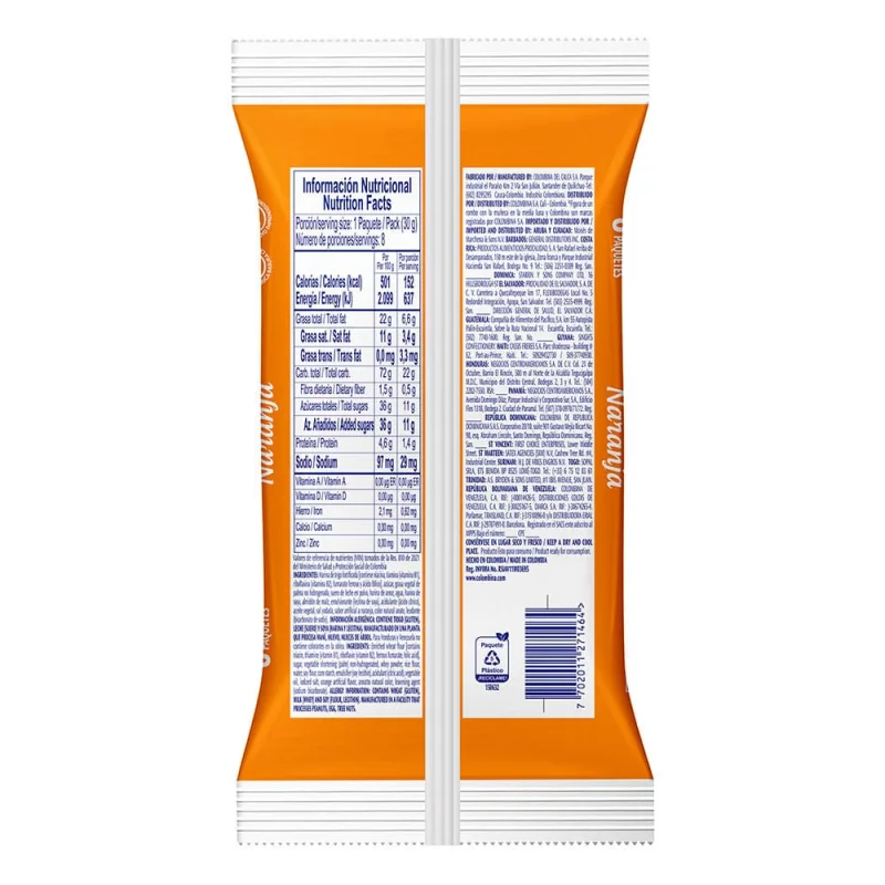Galletas Bridge X8 und Naranja 240 g
