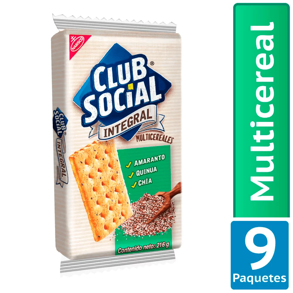 Galletas Club Social Integral Multicereal 216 g