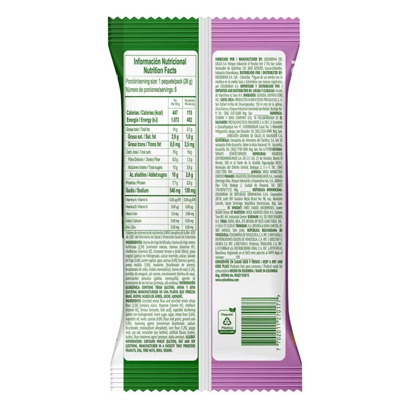 Galletas Crakinua Club Integral Quinua 255 g