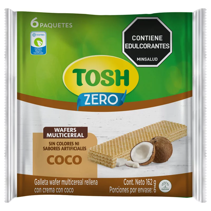 Galletas Tosh Wafer X 6 Paq Coco 162 g