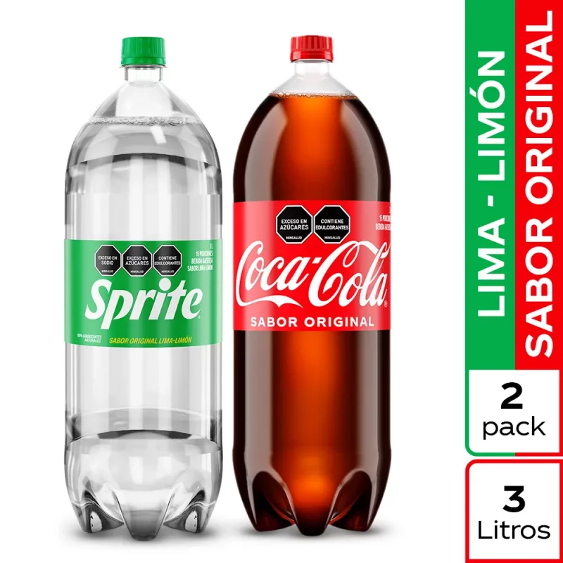 Gaseosa Coca Cola+Sprite 2X3000 ml Precio Especial