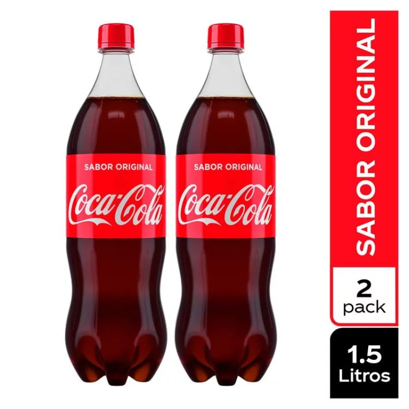 Gaseosa Coca Cola Original Pack 2x1500 ml