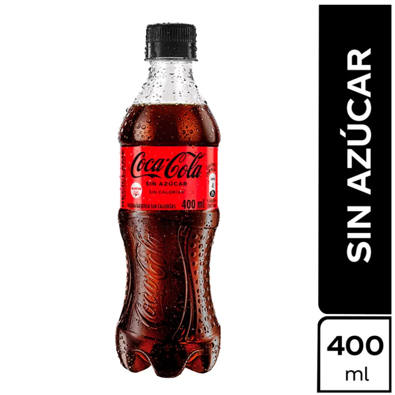 Coca-Cola Sin azúcar 400 mL - No Coma Más Mentiras - No Coma Más
