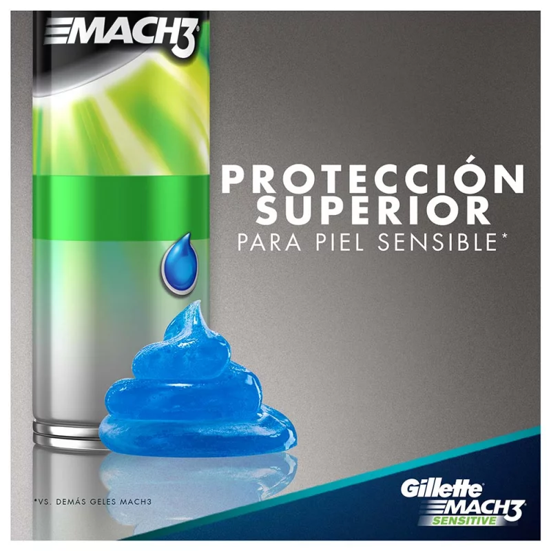 Gel Afeitar Gillette 198 g Mach3 Sensitive